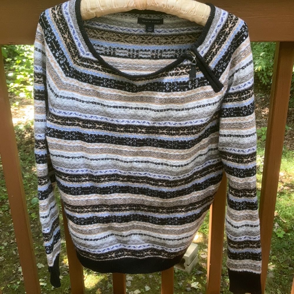 Tommy Hilfiger black striped sweater